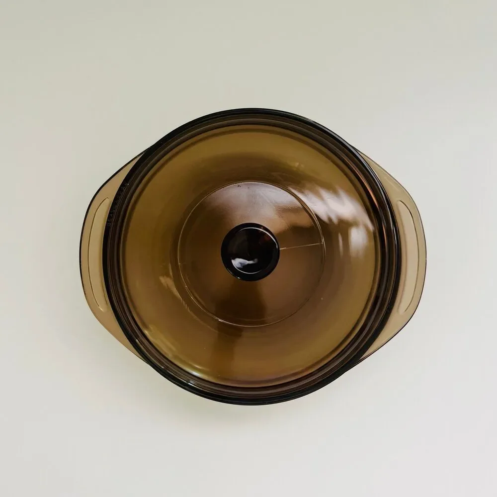 PYREX Amber Glass 023 Round 1.5L Casserole Baking Dish With Lid